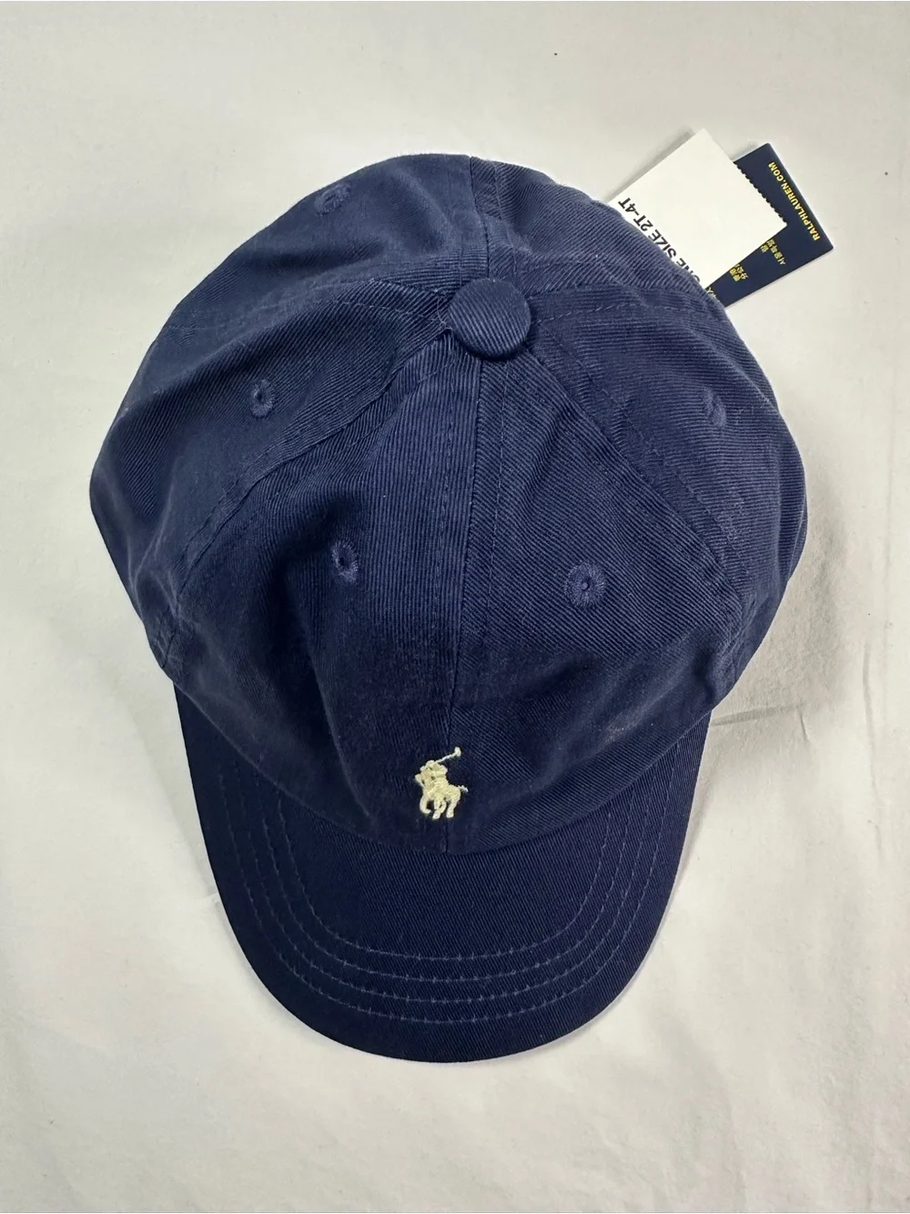 NWT Polo by Ralph Lauren Navy Classic Pony Baseball Cap Boys Sz One Size  2T/4T